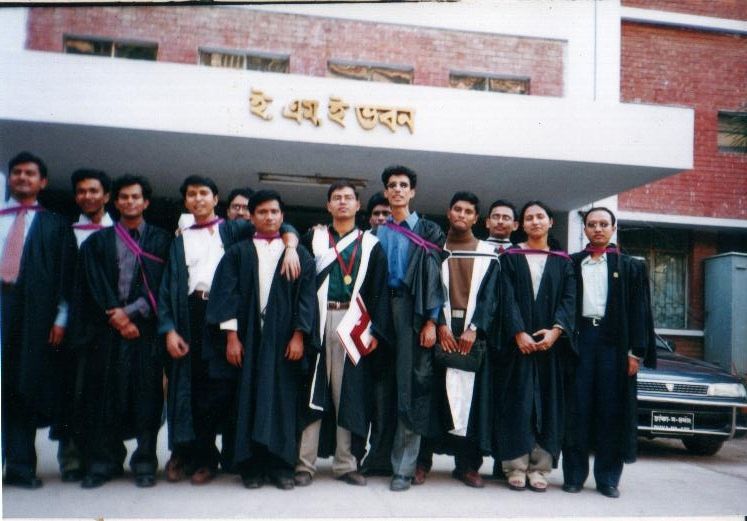 After convocation in front of EME, 2001